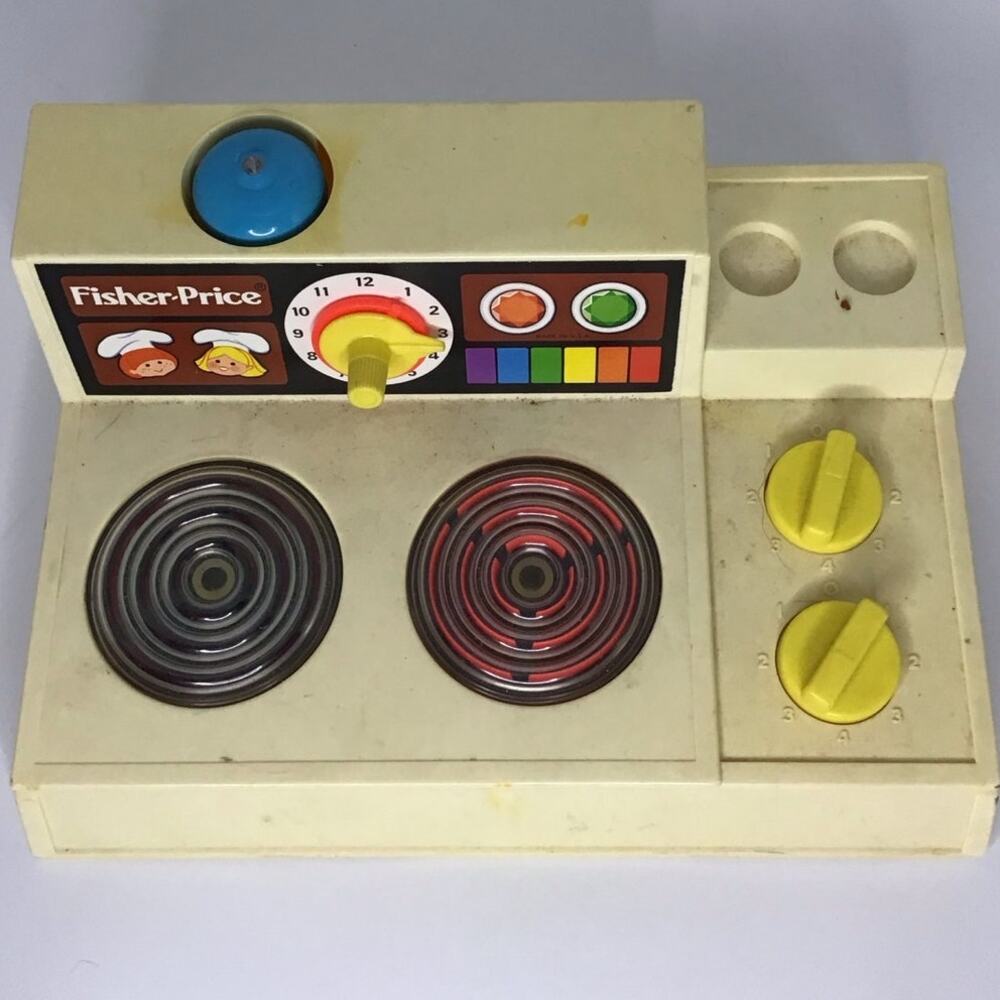 Vintage 1978 Fisher Price Stove Top Toy